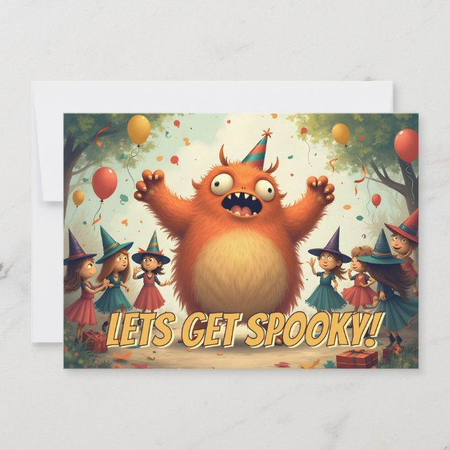 Lass's Get Spooky - Niedlich Monster Party Spaß (Vorderseite)