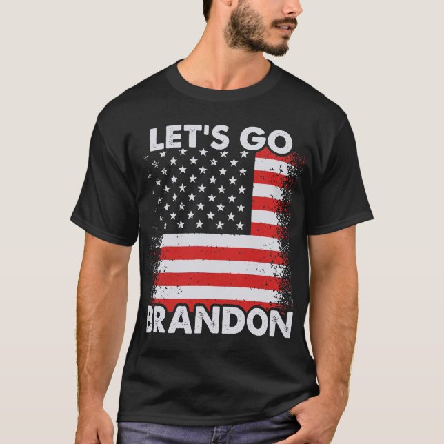 Lass's Go Brandon Anti Joe Biden Chant T-Shirt (Vorderseite)