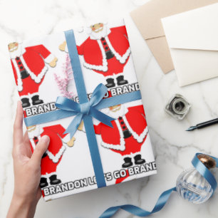 LASS'S GO BRANDON CHRISTMAS SANTA Wrapping Paper Geschenkpapier