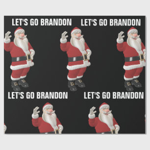 LASS'S GO BRANDON CHRISTMAS SANTA Wrapping Paper Geschenkpapier