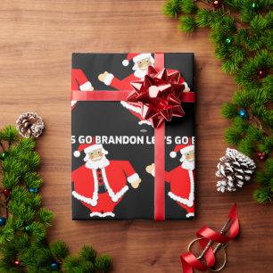 LASS'S GO BRANDON CHRISTMAS SANTA Wrapping Paper Geschenkpapier