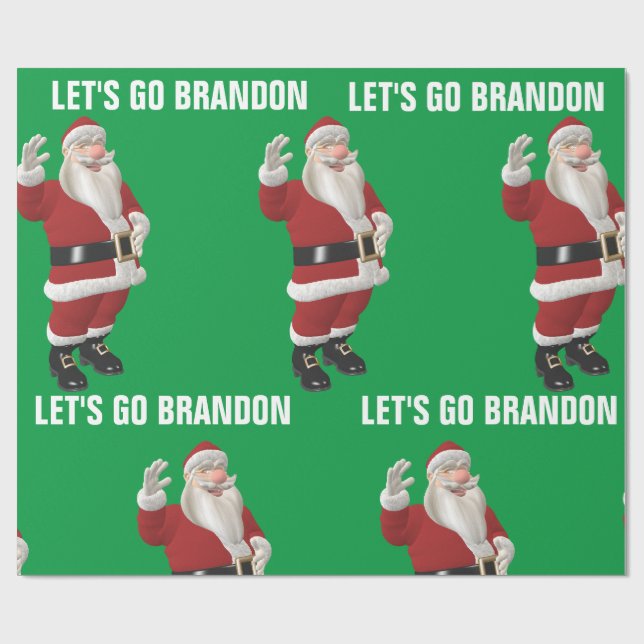 LASS'S GO BRANDON CHRISTMAS SANTA Wrapping Paper Geschenkpapier (Flach)