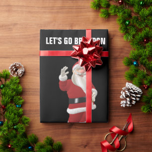 LASS'S GO BRANDON CHRISTMAS SANTA Wrapping Paper Geschenkpapier
