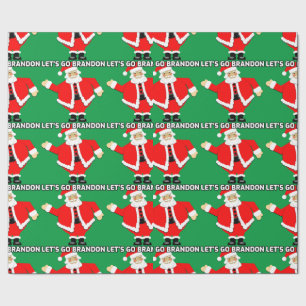 LASS'S GO BRANDON CHRISTMAS SANTA Wrapping Paper Geschenkpapier