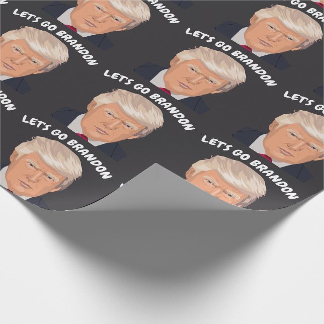 LASS'S GO BRANDON DONALD TRUMP JEDEN ANLASS GESCHENKPAPIER (Ecke)