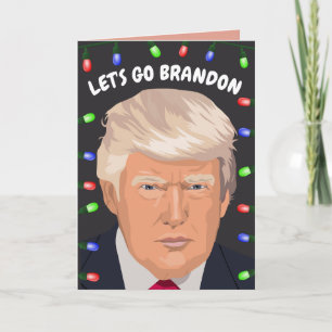 LASS'S GO BRANDON DONALD TRUMP Weihnachtskarten Feiertagskarte