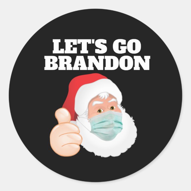 LASS'S GO BRANDON SANTA CHRISTMAS STICKERS (Vorderseite)