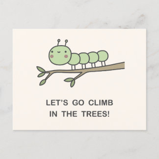 Lass's Go Climb in den Bäumen! Einladungspostkarte
