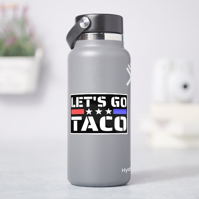 Lass's Go Taco Funny Tacos Aufkleber (HydroFlask)