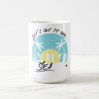 Lass's Go to the Sea - Retro Tropical Beach Runnin Kaffeetasse