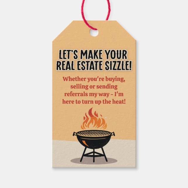 Lass's Make Your Real Anwesen Größe! Pop für GRILL Geschenkanhänger (Vorderseite)