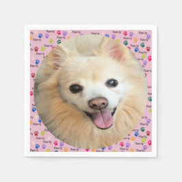 Lass's Paw-ty! Benutzerdefinierter Hund Serviette