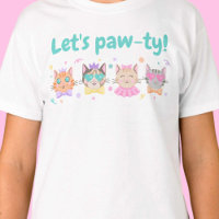 Lass's Pawty Girly Kittens Pastel Colors Kitty Cat