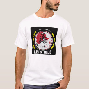 Lass's Ride Fearless Red Dirt Biker T-Shirt