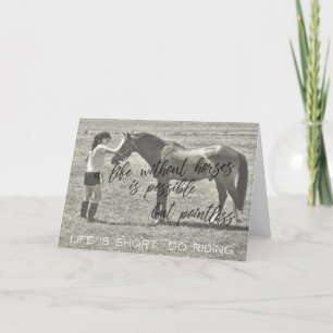 LASS'S RIDE Grußkarte Dankeskarte