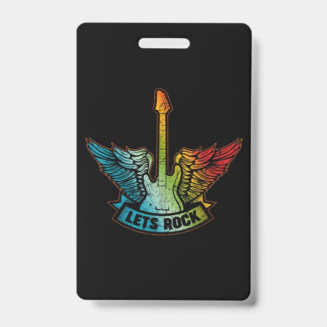Lass's Rock Legend Rock and Roll Music Gitarre Ausweis (Vorderseite)