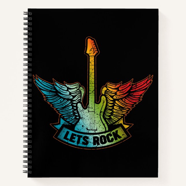 Lass's Rock Legend Rock and Roll Music Gitarre Notizbuch (Vorderseite)