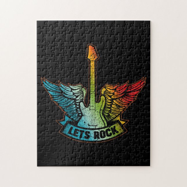 Lass's Rock Legend Rock and Roll Music Gitarre Puzzle (Vertikal)