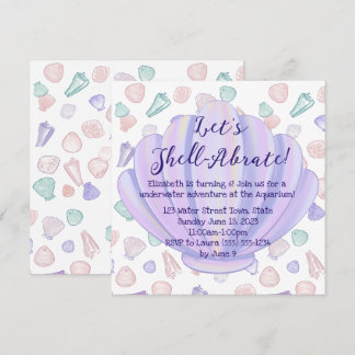 Lass's Shellabrate Seashell Under the Sea Birthday Einladung