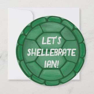 Lass's Shellebrate! Turtle Muschel Geburtstagspart Einladung
