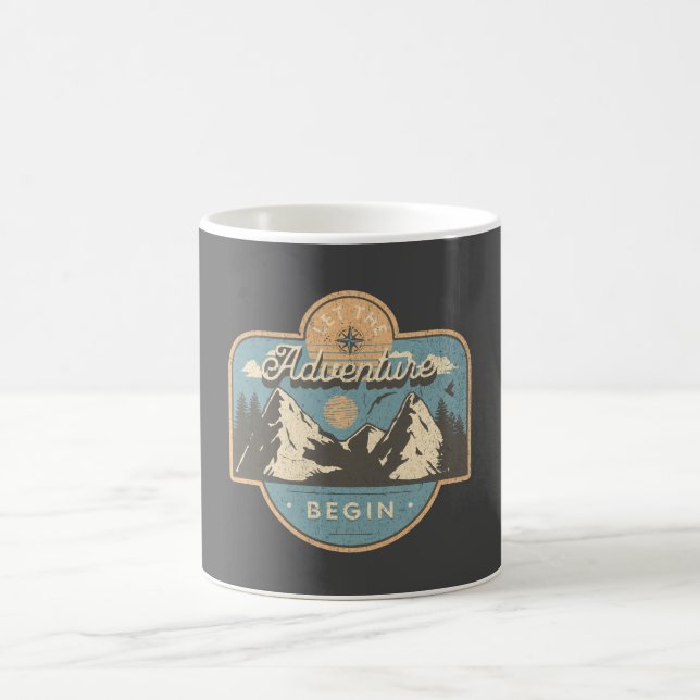 Lasst das Abenteuer beginnen Kaffeetasse (Mittel)