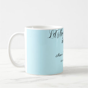 Lasst die Abenteuer-Hochzeitsbrause beginnt Namen Kaffeetasse