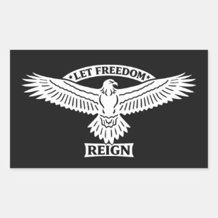 Lasst die Freiheit herrschen – Adler der Freiheit Rechteckiger Aufkleber