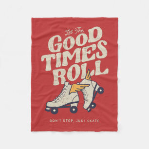 LASST DIE GUTEN ZEITEN ROLLEN 80er RETRO ROLLSCHUH Fleecedecke