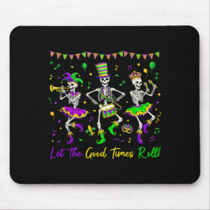 Lasst die guten Zeiten rollen Lustiger Skelett-Mar Mousepad