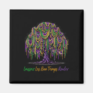 Lasst die guten Zeiten rollen Mardi Gras Baum Perl Magnet