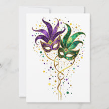 Lasst die guten Zeiten rollen Mardi Gras Masken
