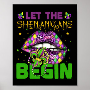 Lasst die Mardi-Gras-Scherze beginnen Shirts2 Poster
