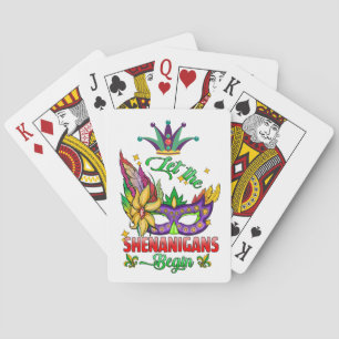 Lasst die Mardi-Gras-Scherze beginnen Spielkarten