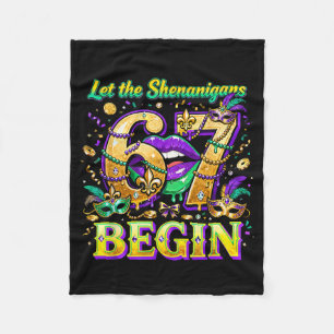 Lasst die Mardi Gras-Shenanigans 67 beginnen Zitat Fleecedecke