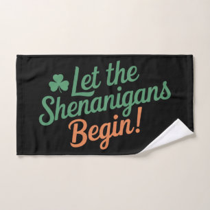Lasst die Schabernack beginnen Lustig Irish St Pat Handtuch