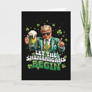 Lasst die Schelmereien beginnen Trump St. Patrick' Karte