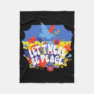 Lasst es Frieden Ukraine Frieden Ukraine Flagge Fa Fleecedecke