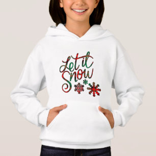 Lasst es Karierte Mädchenhoodie schnüren Hoodie
