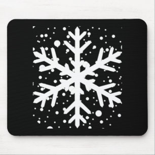 Lasst es schneien Ein großes Schneeflocken T-Shirt Mousepad