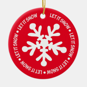 Lasst es schneien keramik ornament
