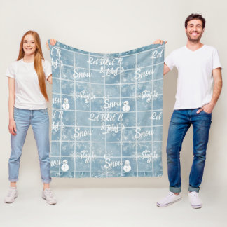 Lasst es schneien & Lasst uns im Hygge Winter blei Fleecedecke