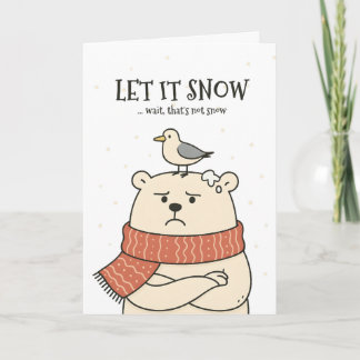 Lasst es schneien… - Lustige Eisbär-Weihnachtskart Karte