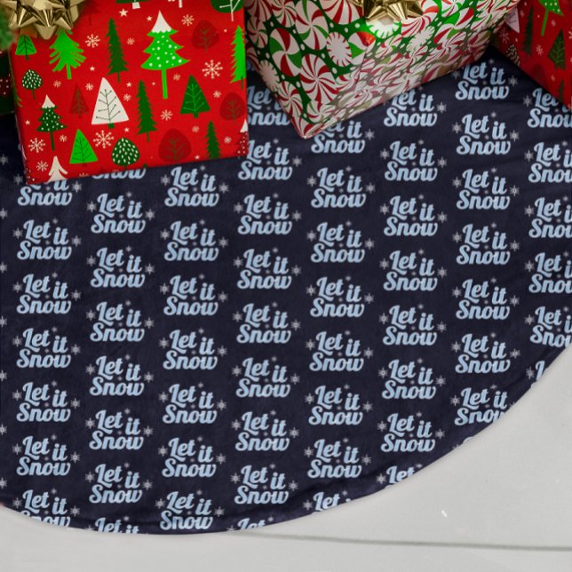 Lasst es schneien polyester weihnachtsbaumdecke (Von Creator hochgeladen)