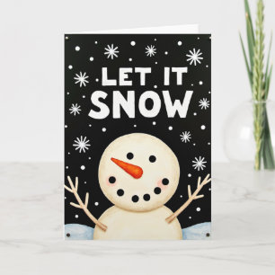 Lasst-es-Schneien-Schneemann-Karte Karte
