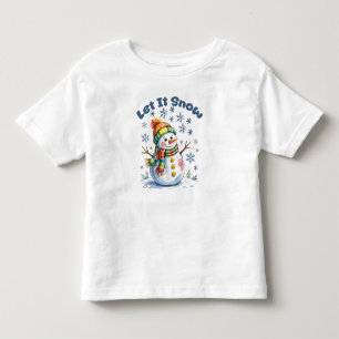 Lasst es schneien Schneemann Winter Kleinkind T-shirt