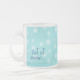 Lasst es schneien... Schönes Schneeflockendesign Mattglastasse