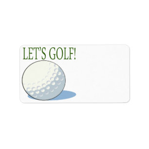 Lässt Golf Adressaufkleber
