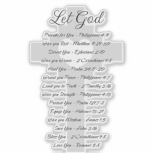 Lasst Gott Schrift Inspiration Aufkleber