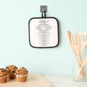 Lasst Gott Schrift Inspiration Topflappen