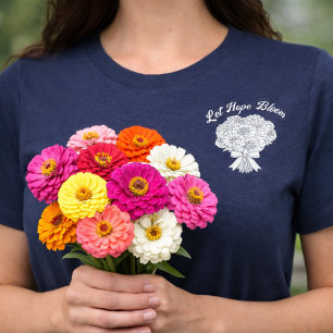 Lasst Hoffnung erblühen Zinnienstrauß Christliche Tri-Blend Shirt